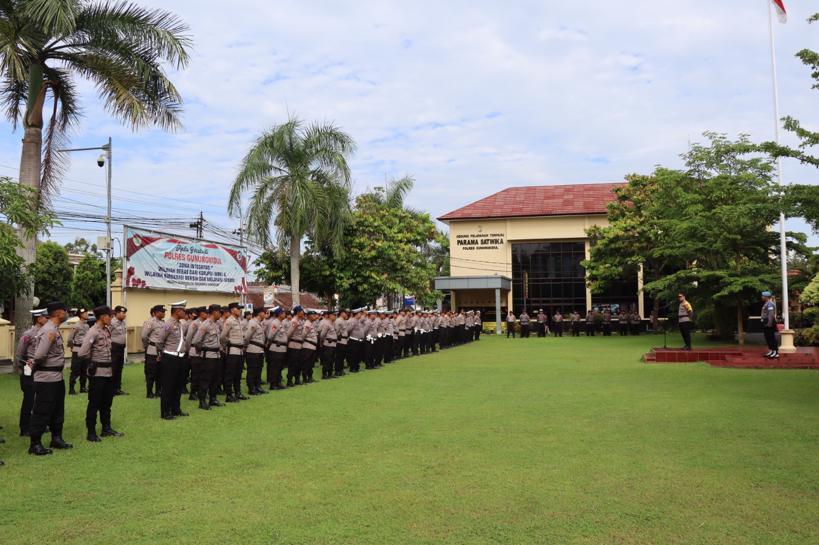 Polres Gunungkidul Melakukan Apel Kesiapan Pengamanan TPS.