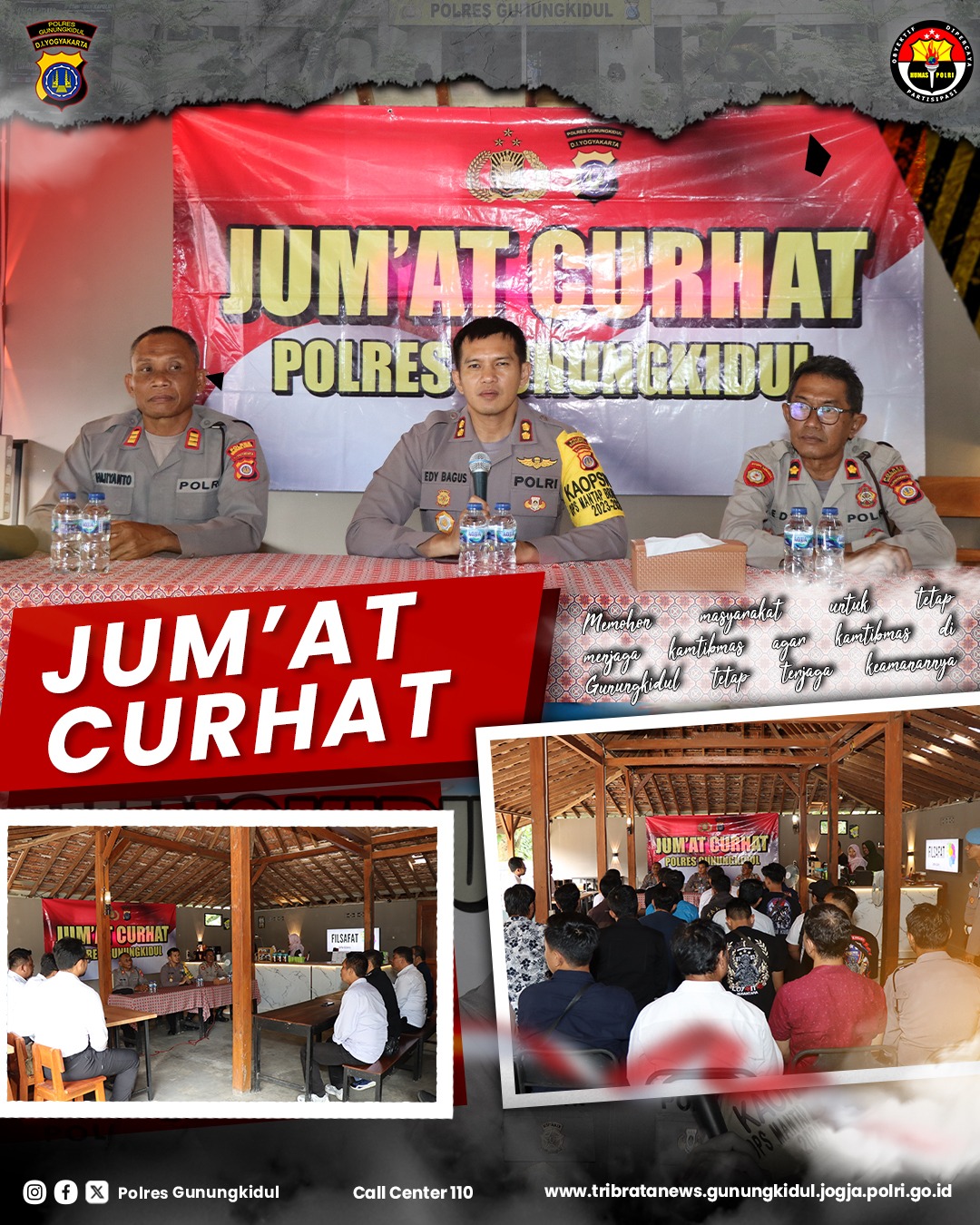 Jum'at Curhat Bersama Warga Masyarakat Padukuhan Purwosari, Wonosari.