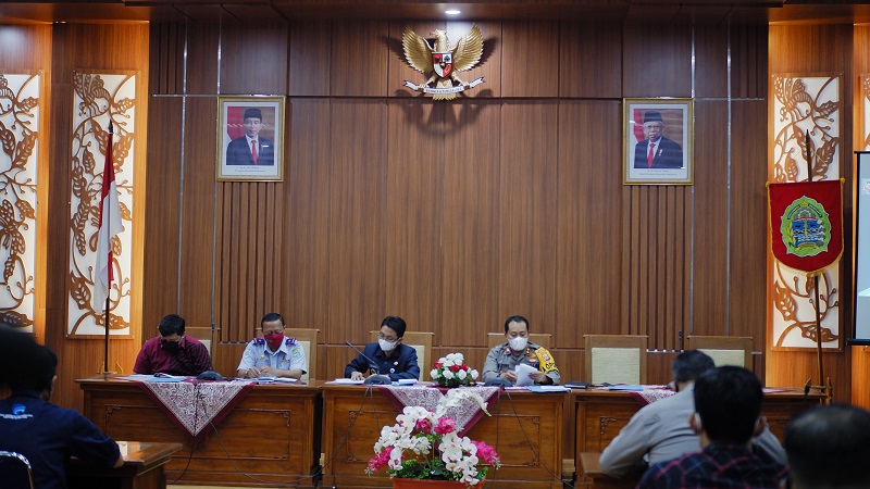 RAPAT KOORDINASI KESIAPAN PENGAMANAN IDUL FITRI 1442 H TAHUN 2021