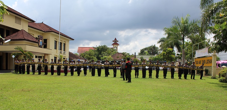 Amankan Pilkada, Polres Gunungkidul Gelar Latihan Dalmas