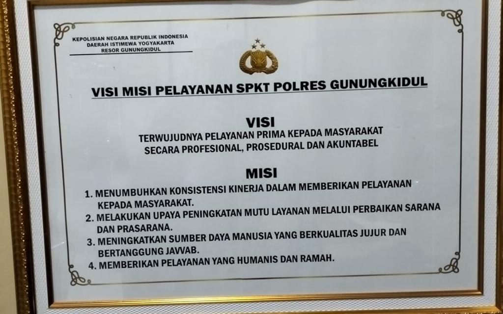 Visi Misi Pelayanan SPKT