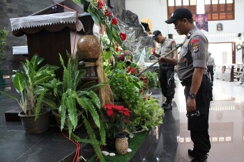 Demi Menjaga Keamanan, Polres Gunungkidul Terjunkan Gegana Untuk Sterilisasi