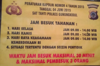 JAM BESUK TAHANAN POLRES GUNUNGKIDUL